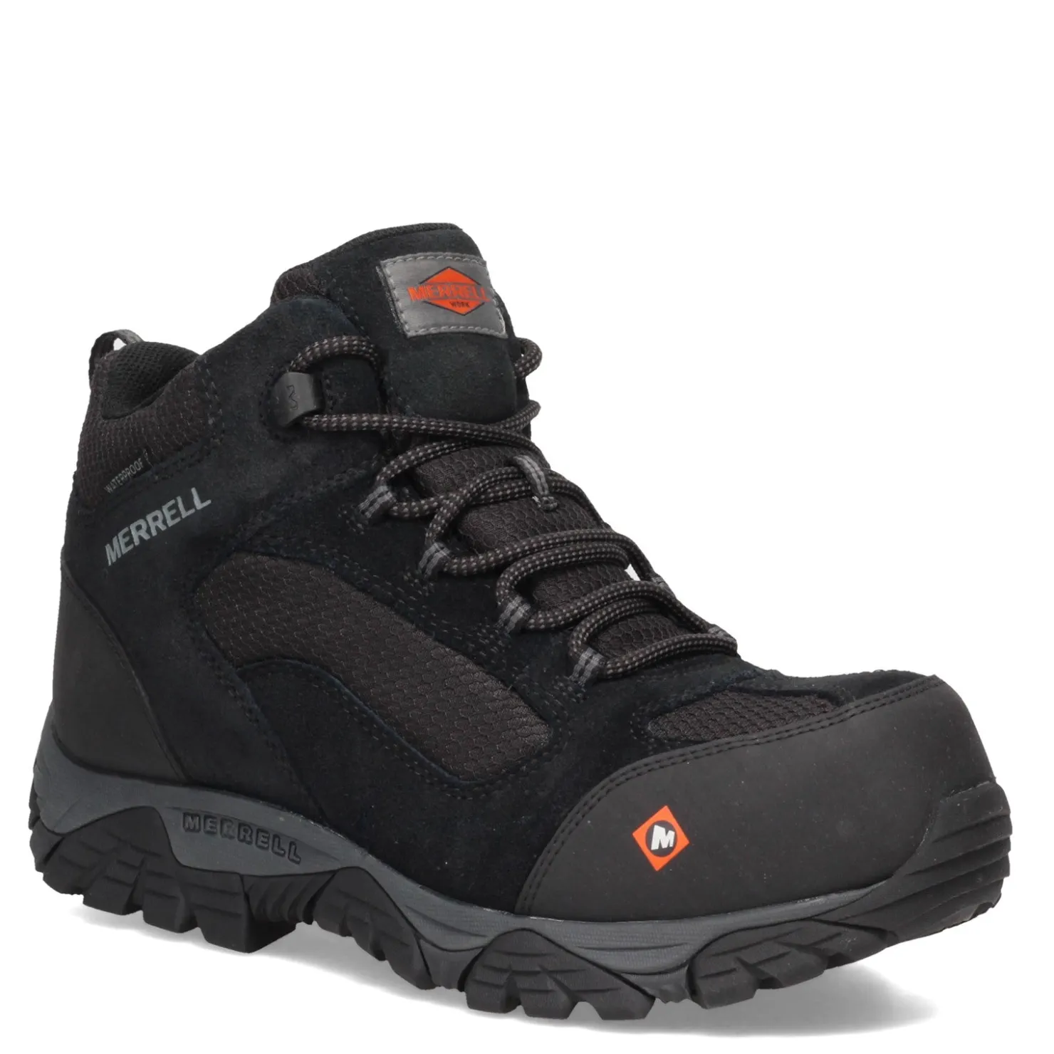 Boots*Merrell Men's , Moab Onset Mid Waterproof Comp Toe Work Boot Black