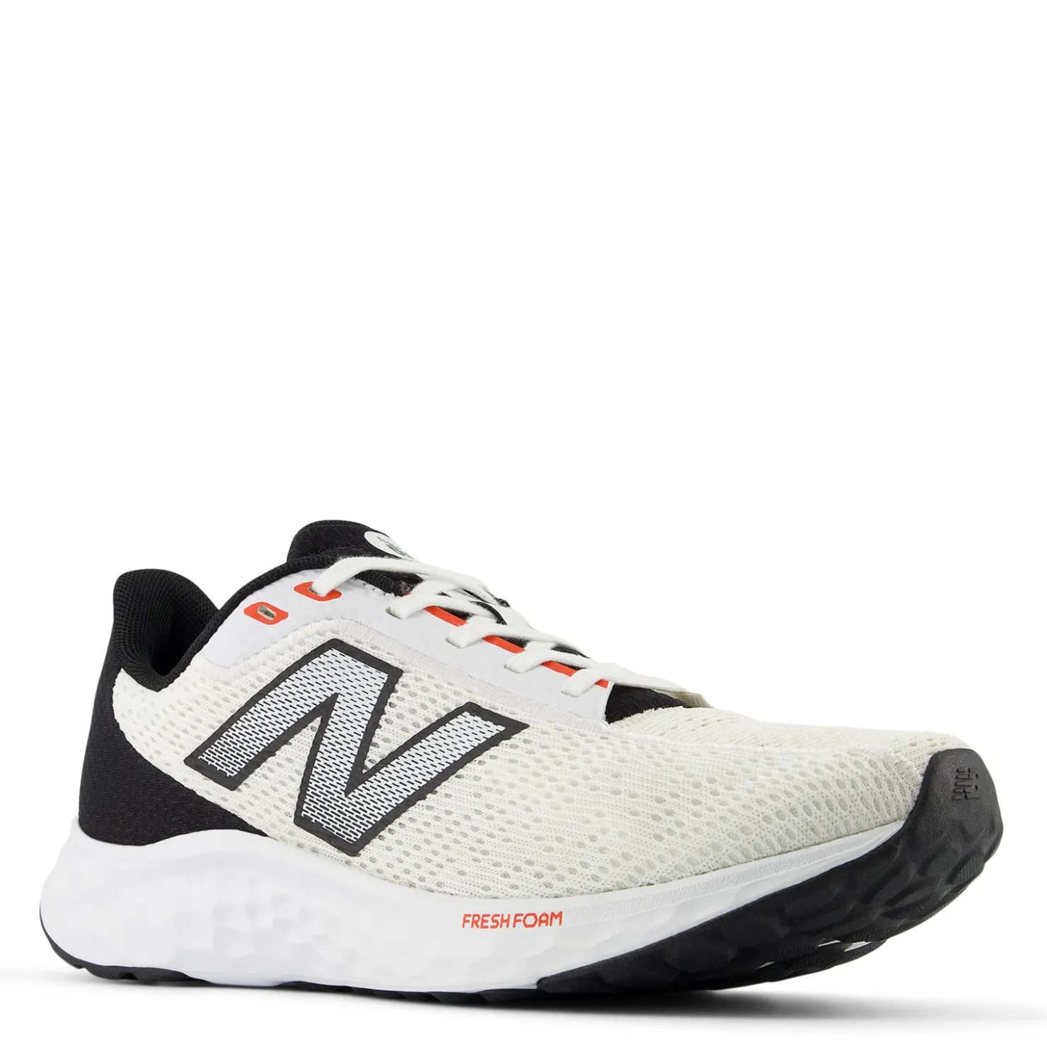 Sneakers & Athletics*New Balance Men's , Arishi Fresh Foam v4 Running Shoe White/Black/Neo Flame