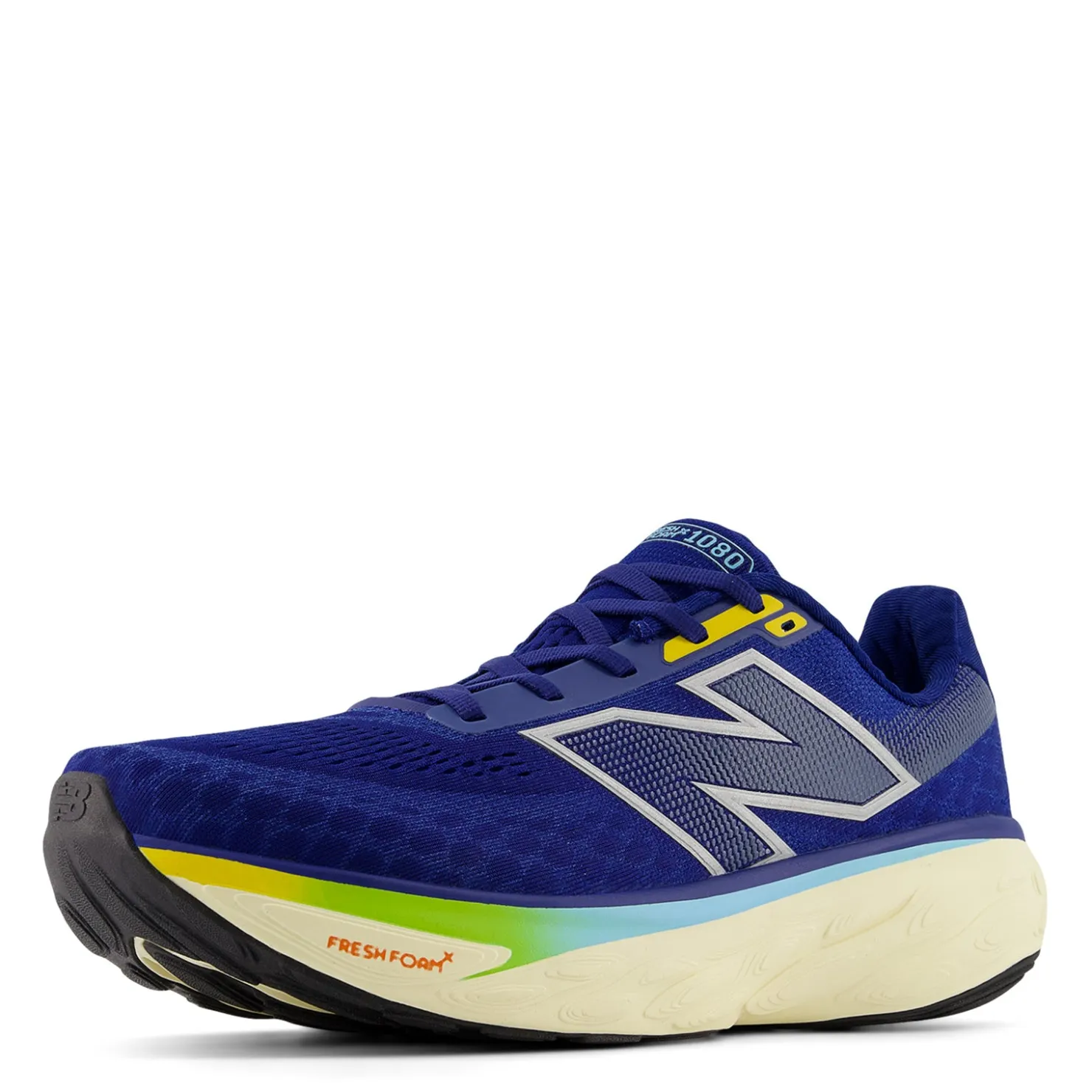Running*New Balance Men’s Fresh Foam X 1080v14 Running Sneaker Inkwell/Silver Metallic/Ginger Lemon
