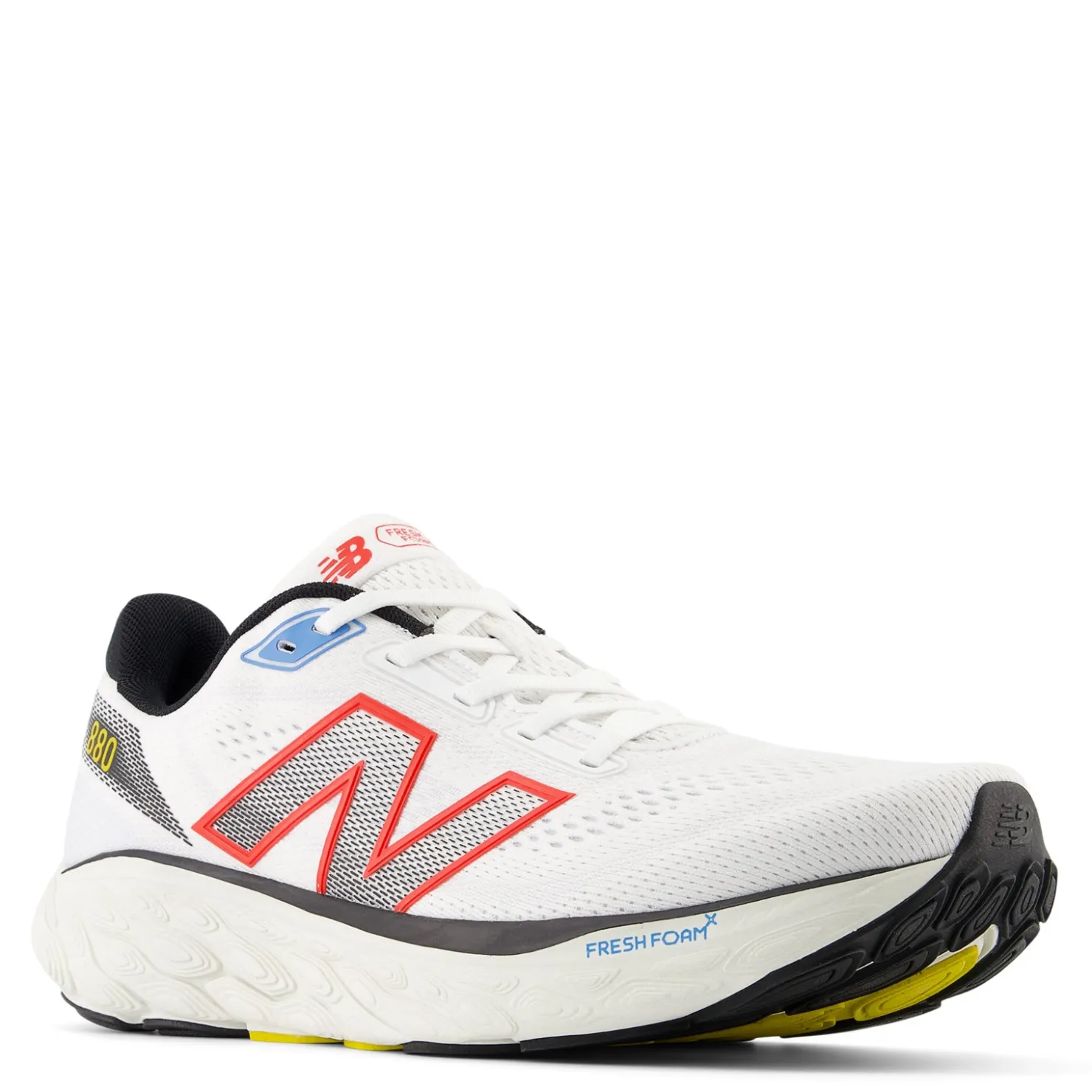 Running*New Balance Men's , Fresh Foam 880v14 Running Shoe White/Neo Flame