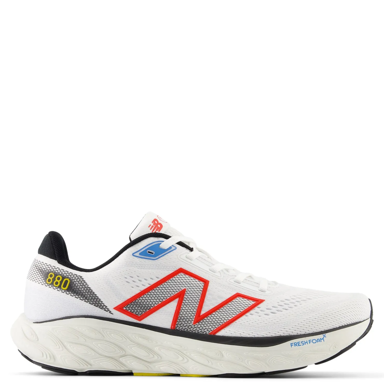 Running*New Balance Men's , Fresh Foam 880v14 Running Shoe White/Neo Flame