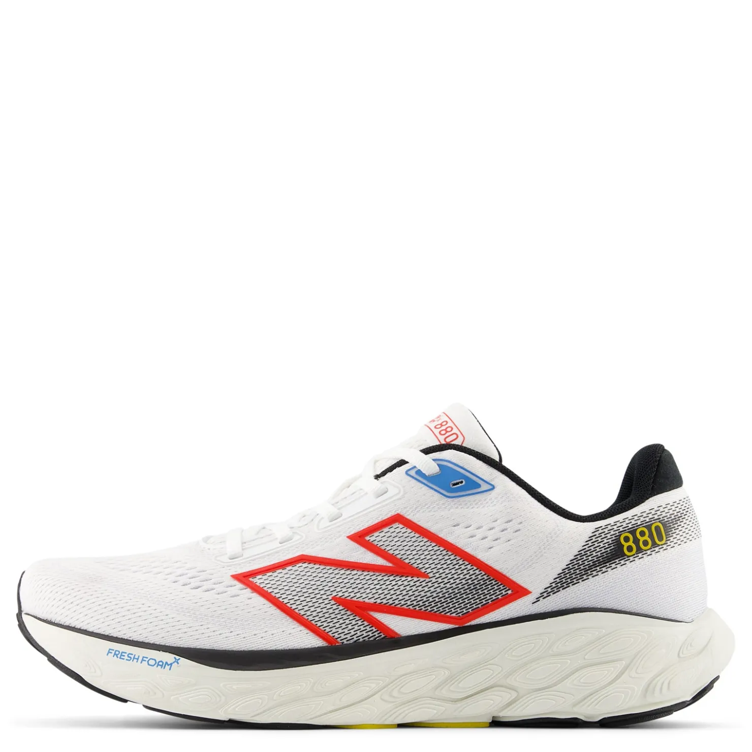 Running*New Balance Men's , Fresh Foam 880v14 Running Shoe White/Neo Flame