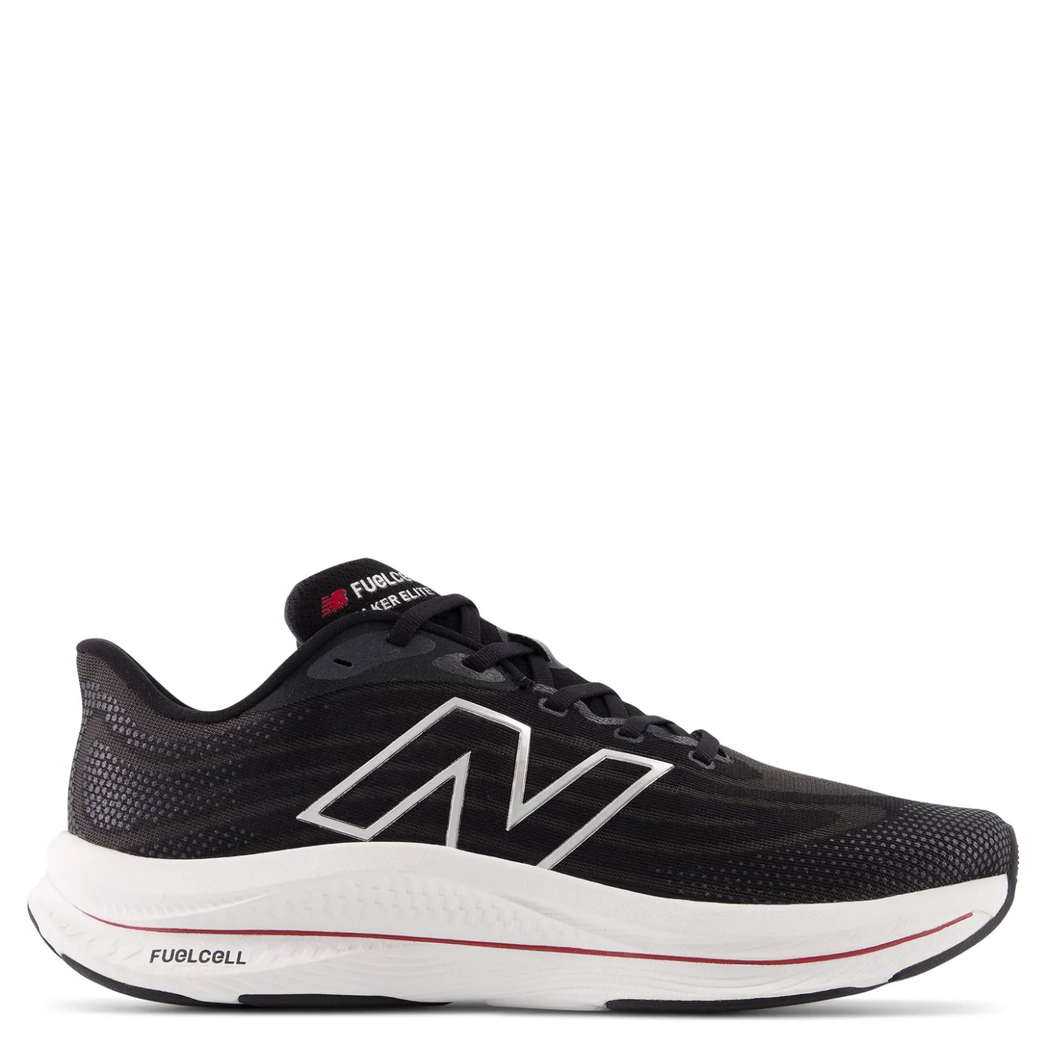 Walking*New Balance Men's , FuelCell Walker Elite Walking Shoe Black White Red