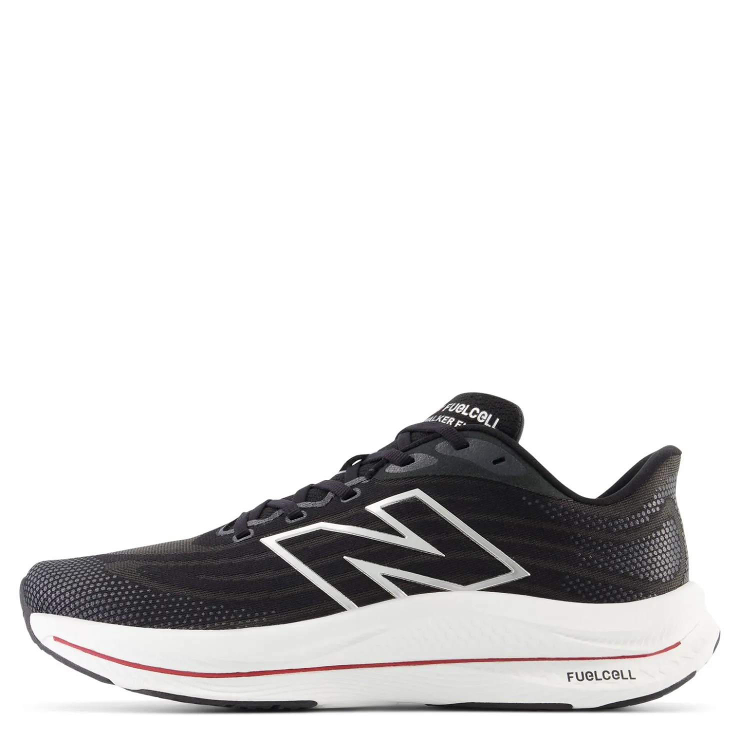 Walking*New Balance Men's , FuelCell Walker Elite Walking Shoe Black White Red