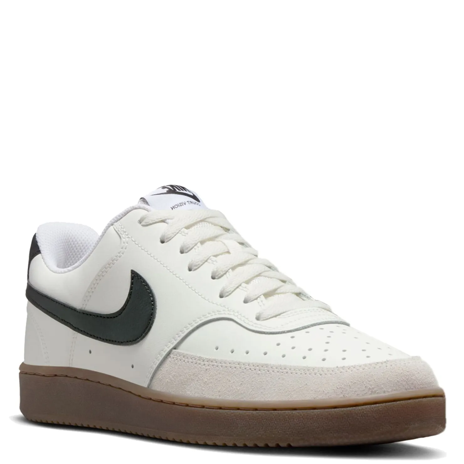 Sneakers & Athletics*Nike Men's , Court Vision Low Sneaker Sail/Black-Lt Orewood Brn-White
