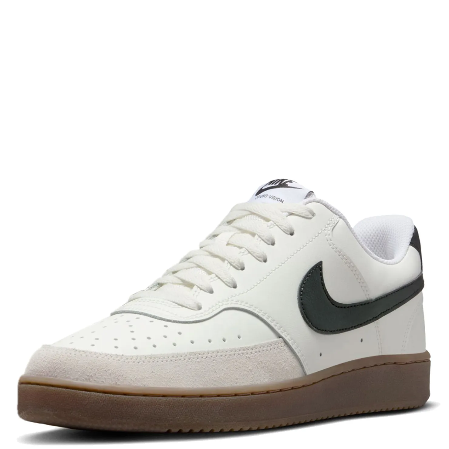Sneakers & Athletics*Nike Men's , Court Vision Low Sneaker Sail/Black-Lt Orewood Brn-White