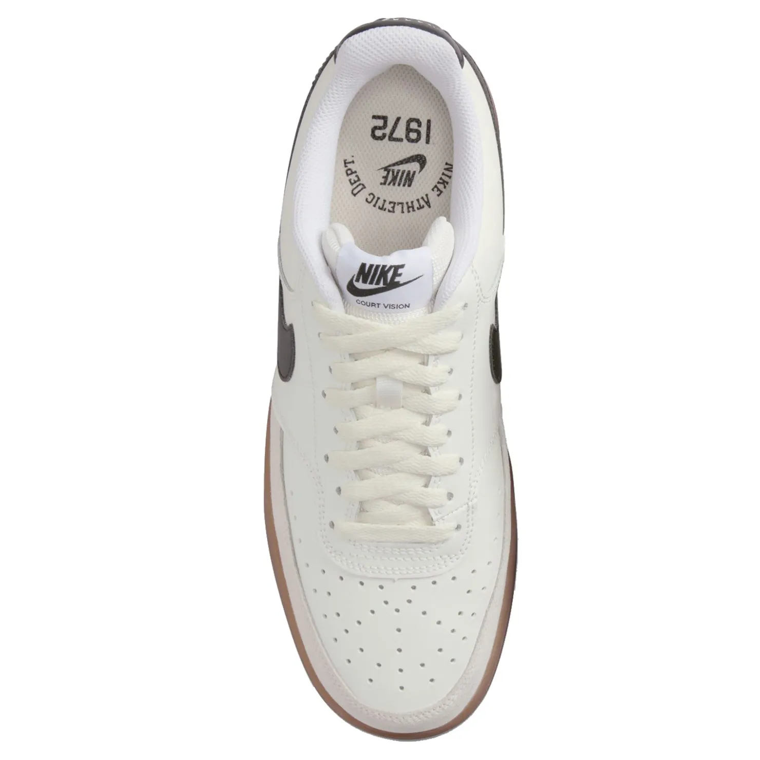 Sneakers & Athletics*Nike Men's , Court Vision Low Sneaker Sail/Black-Lt Orewood Brn-White
