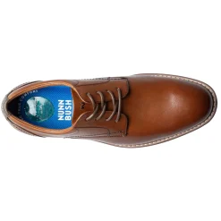 Dress*Nunn Bush Men's , Centro Flex Plain Toe Oxford Cognac