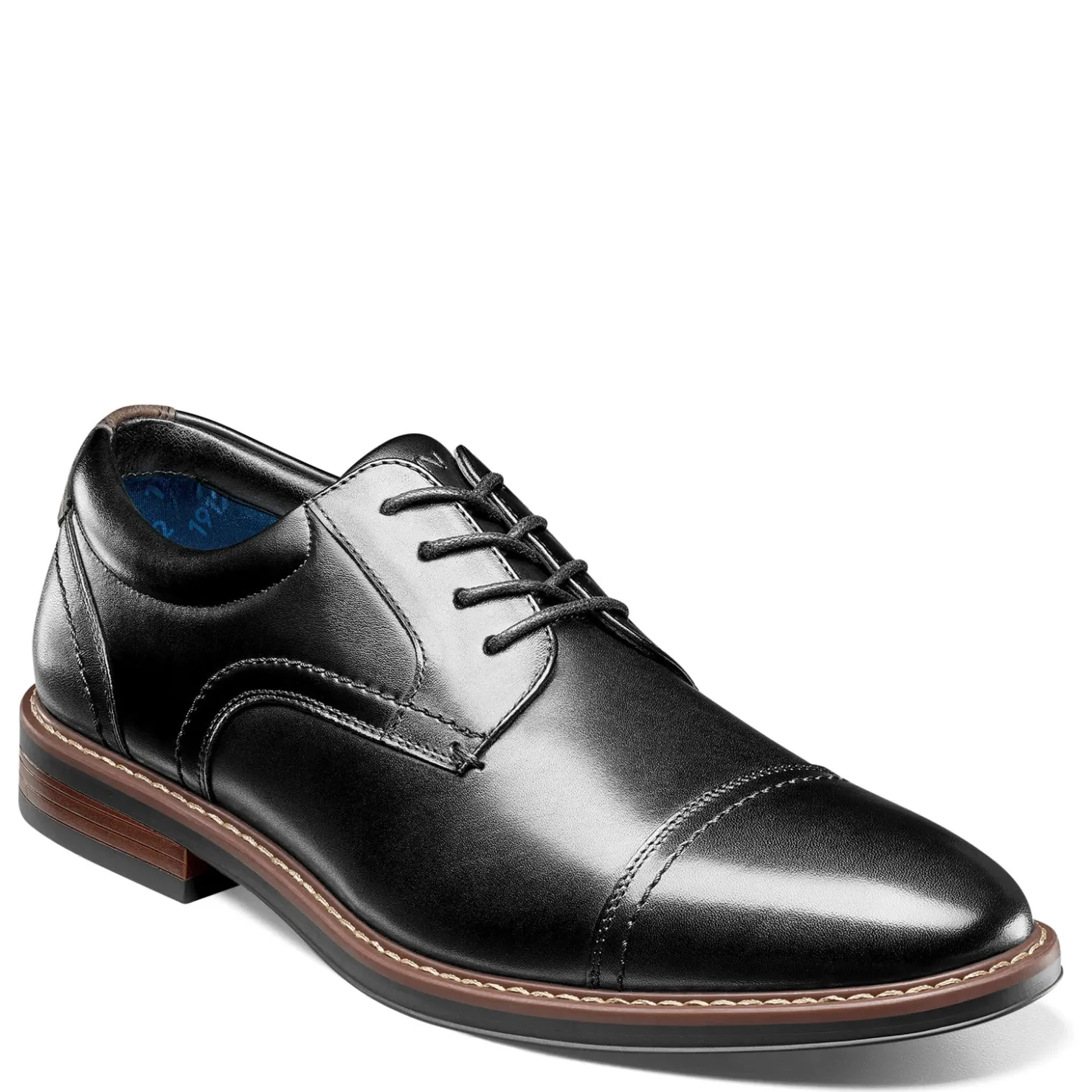 Dress*Nunn Bush Men's , Centro Flex Cap Toe Oxford Black
