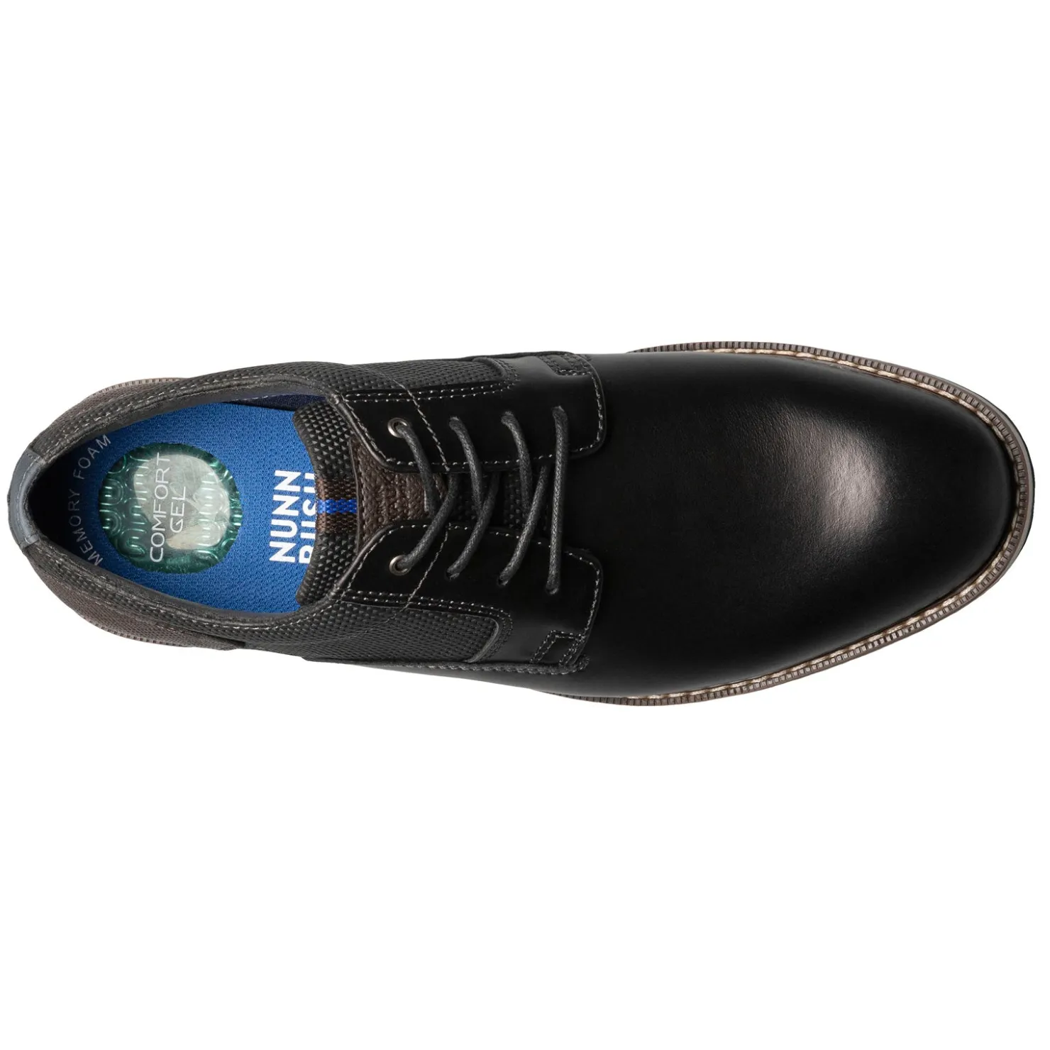 Dress*Nunn Bush Men's , Circuit Plain Toe Oxford Black