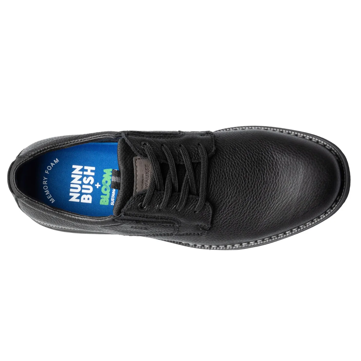 Dress*Nunn Bush Men's , Otto Plain Toe Oxford Black