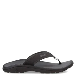 Flip Flops*OluKai Men's , Ohana Sandal Black/Dk Shadow