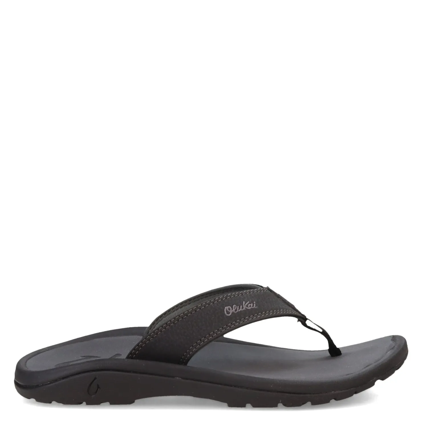 Flip Flops*OluKai Men's , Ohana Sandal Black/Dk Shadow