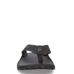 Flip Flops*OluKai Men's , Ohana Sandal Black/Dk Shadow