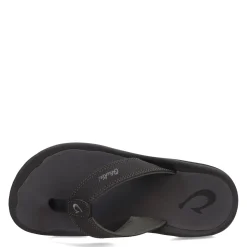 Flip Flops*OluKai Men's , Ohana Sandal Black/Dk Shadow