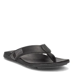Flip Flops*OluKai Men's , Tuahine Sandal Black