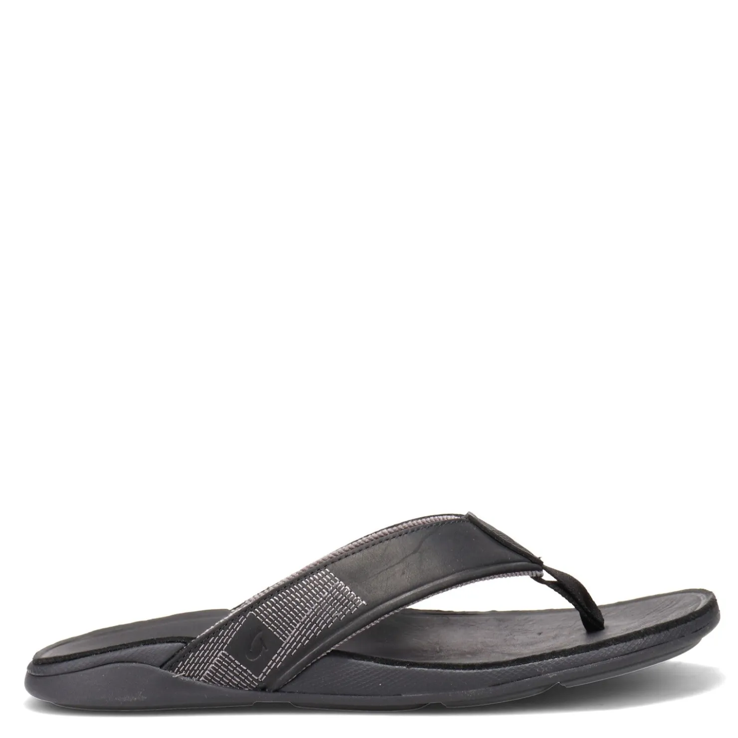Flip Flops*OluKai Men's , Tuahine Sandal Black