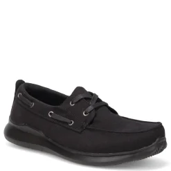 Boat Shoes*Propet Men's , Viasol Lace Boat Shoe Black