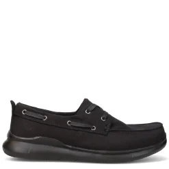 Boat Shoes*Propet Men's , Viasol Lace Boat Shoe Black