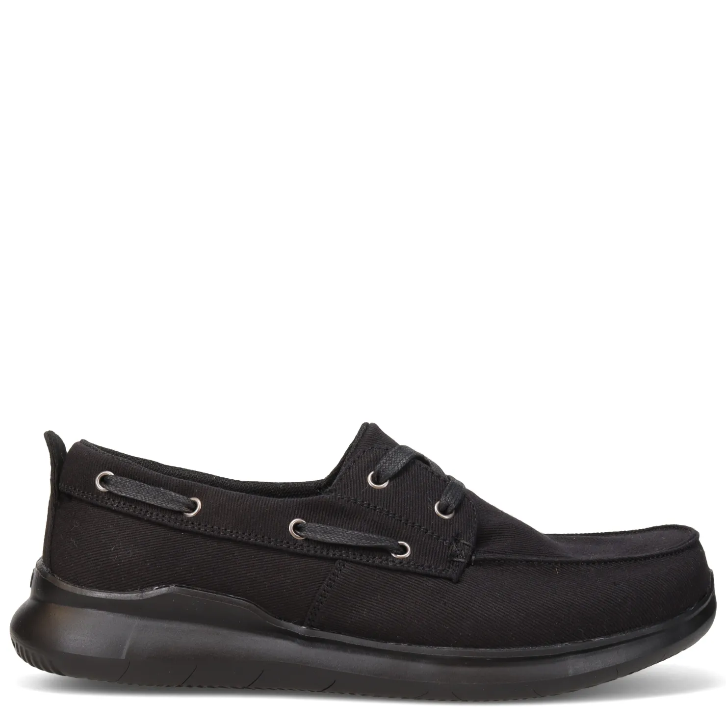 Boat Shoes*Propet Men's , Viasol Lace Boat Shoe Black