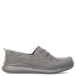Boat Shoes*Propet Men's , Viasol Lace Boat Shoe Gray