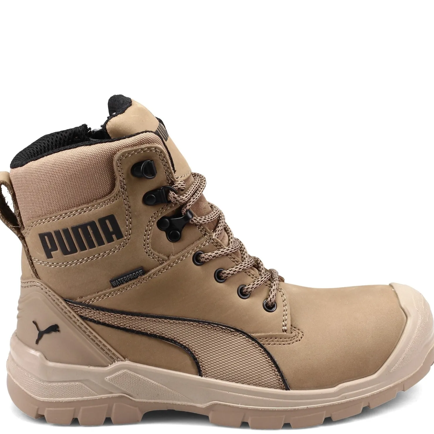 Boots*Puma Safety Men's Puma, Conquest 7 Inch CTX Waterproof Boot Stone