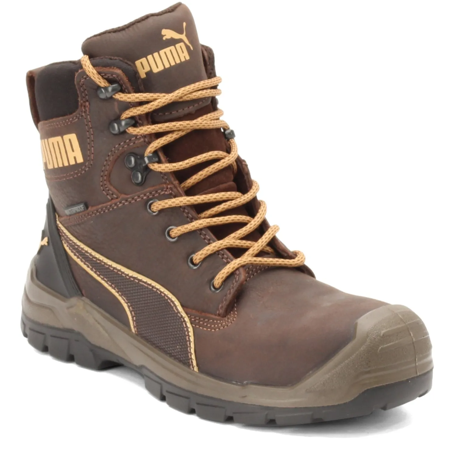 Boots*Puma Safety Men's , Conquest 7 Inch CTX Waterproof Boot Brown