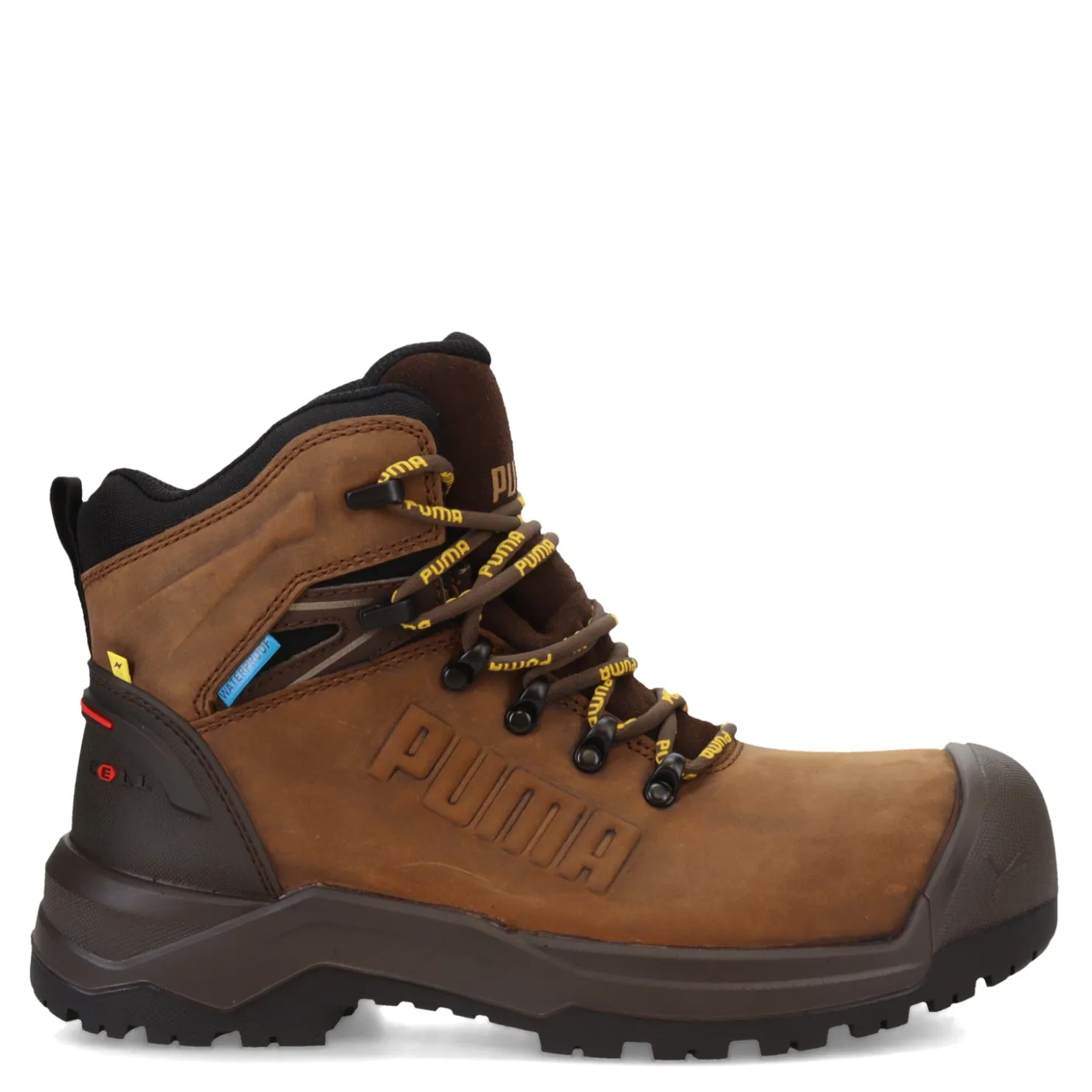 Boots*Puma Safety Men's , Iron HD Mid Comp Toe Boot Brown