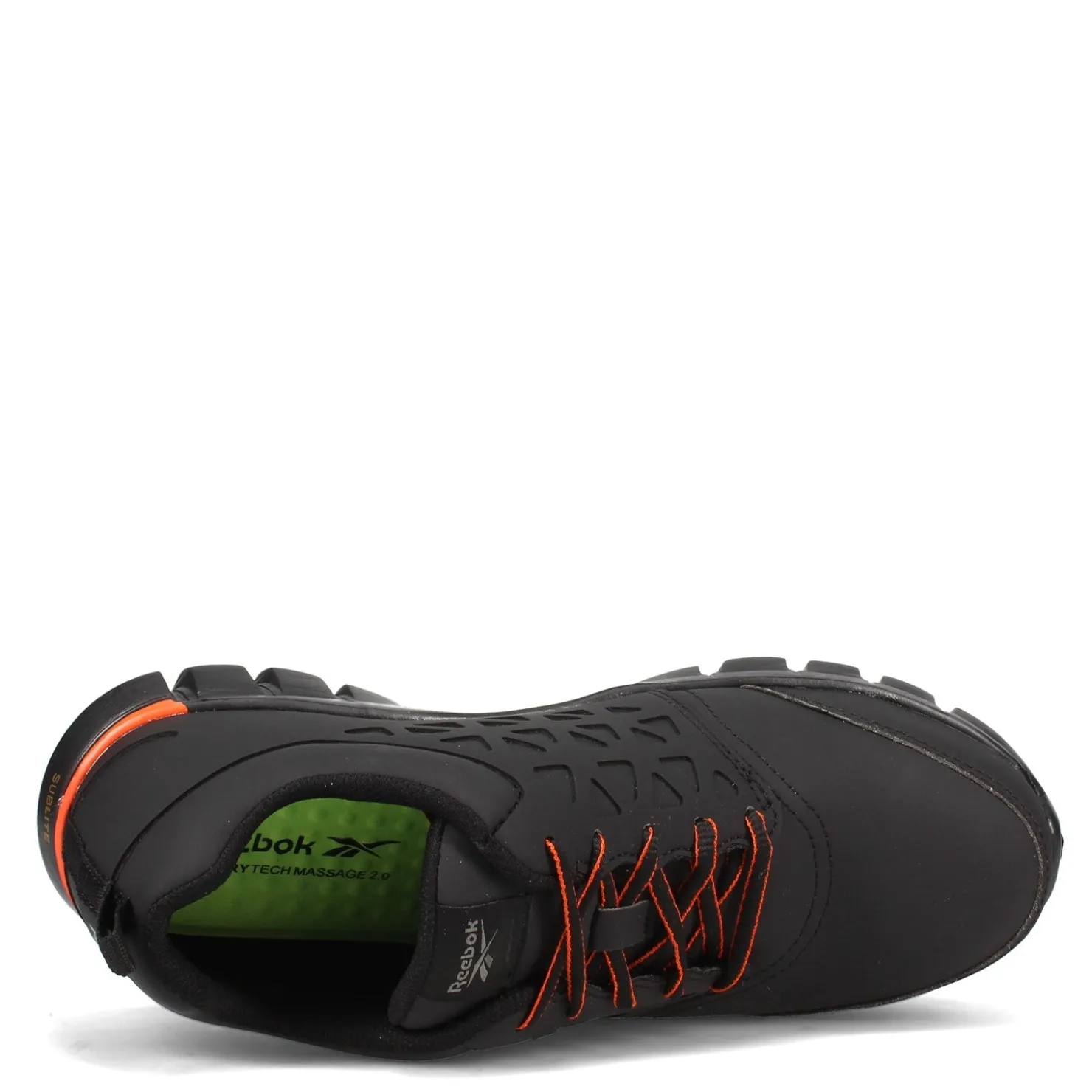 Sneakers & Athletics*Reebok Work Men's , Sublite Cush Exofuse Work Shoe Black Orange