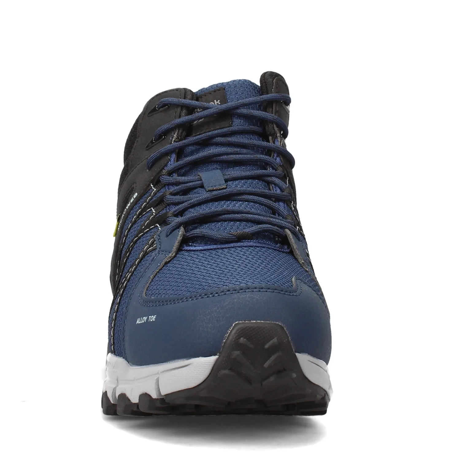 Boots*Reebok Work Men's , Trail Grip Mid Work Shoe Navy / Black