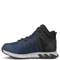 Boots*Reebok Work Men's , Trail Grip Mid Work Shoe Navy / Black