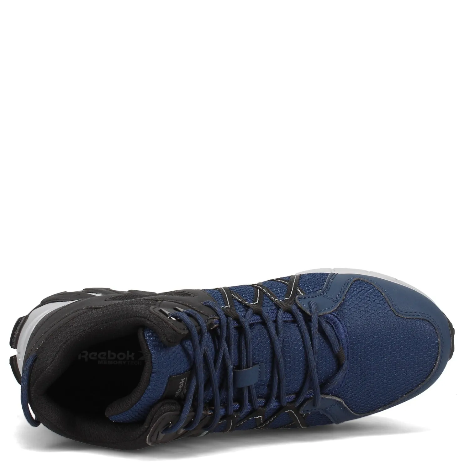 Boots*Reebok Work Men's , Trail Grip Mid Work Shoe Navy / Black