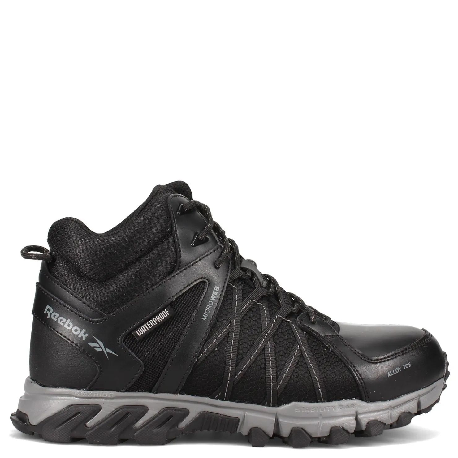 Boots*Reebok Work Men's , Trail Grip Mid Waterproof Black