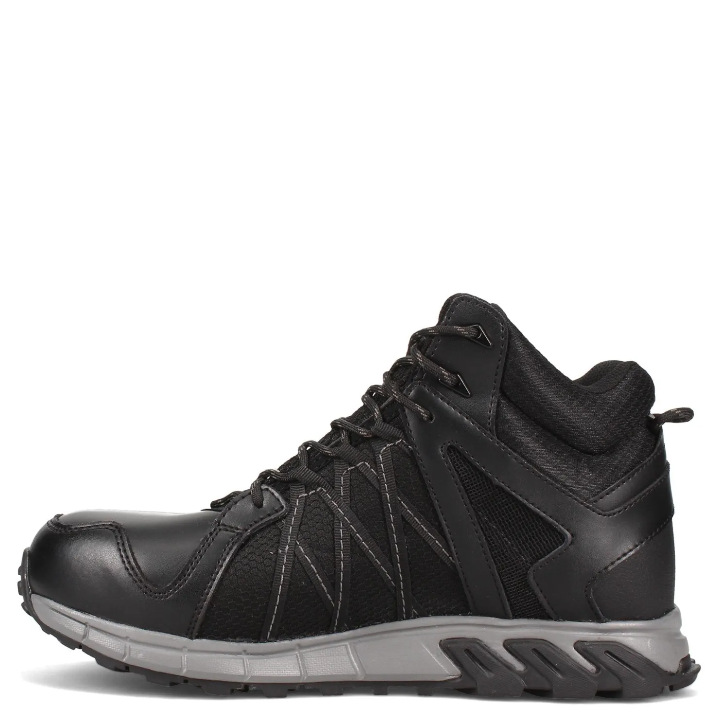 Boots*Reebok Work Men's , Trail Grip Mid Waterproof Black