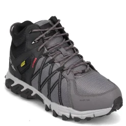 Boots*Reebok Work Men's , Trail Grip Mid Work Shoe Grey Black
