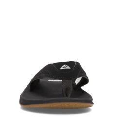 Sandals*Reef Men's , Fanning Flip-Flop Black/Silver