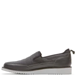 Loafers*Rockport Men's , Axelrod Quilted Slip-On Black Ripstop