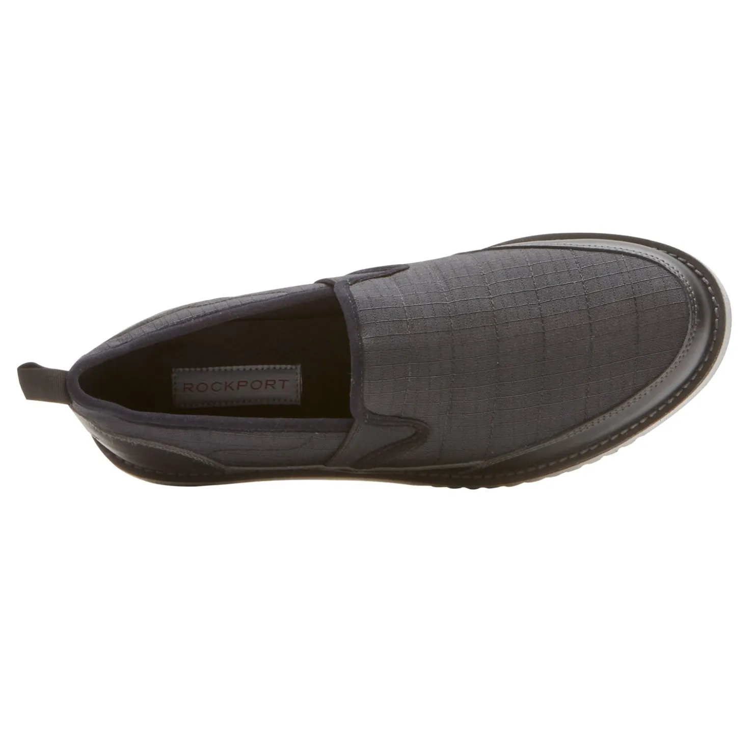 Loafers*Rockport Men's , Axelrod Quilted Slip-On Black Ripstop