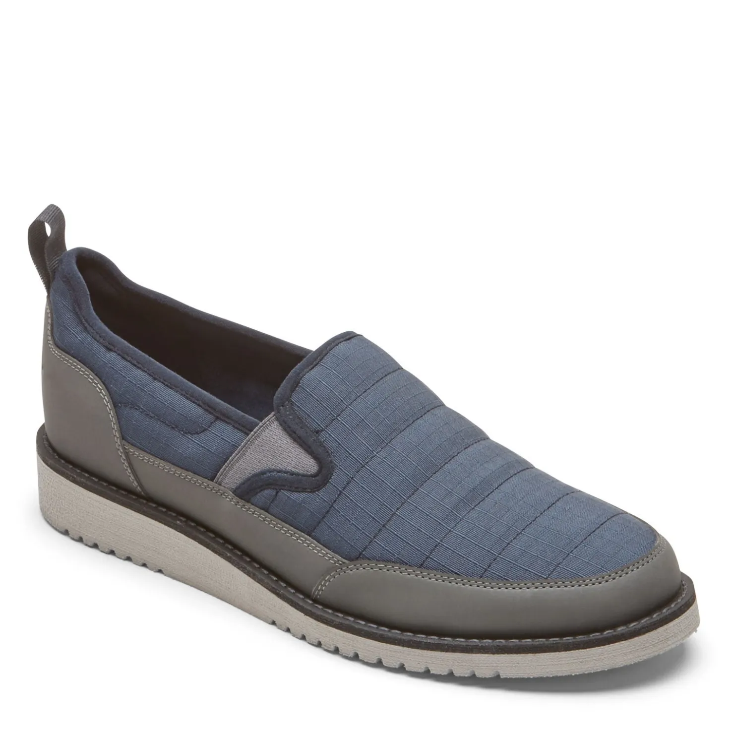 Slip-On Shoes*Rockport Men's , Axelrod Quilted Slip-On Navy Ripstop