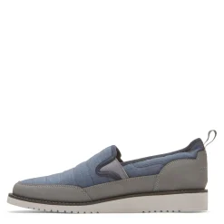 Slip-On Shoes*Rockport Men's , Axelrod Quilted Slip-On Navy Ripstop
