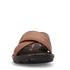 Sandals*Rockport Men's , Darwyn Cross Band Slide Sandal Coach Brown Leather