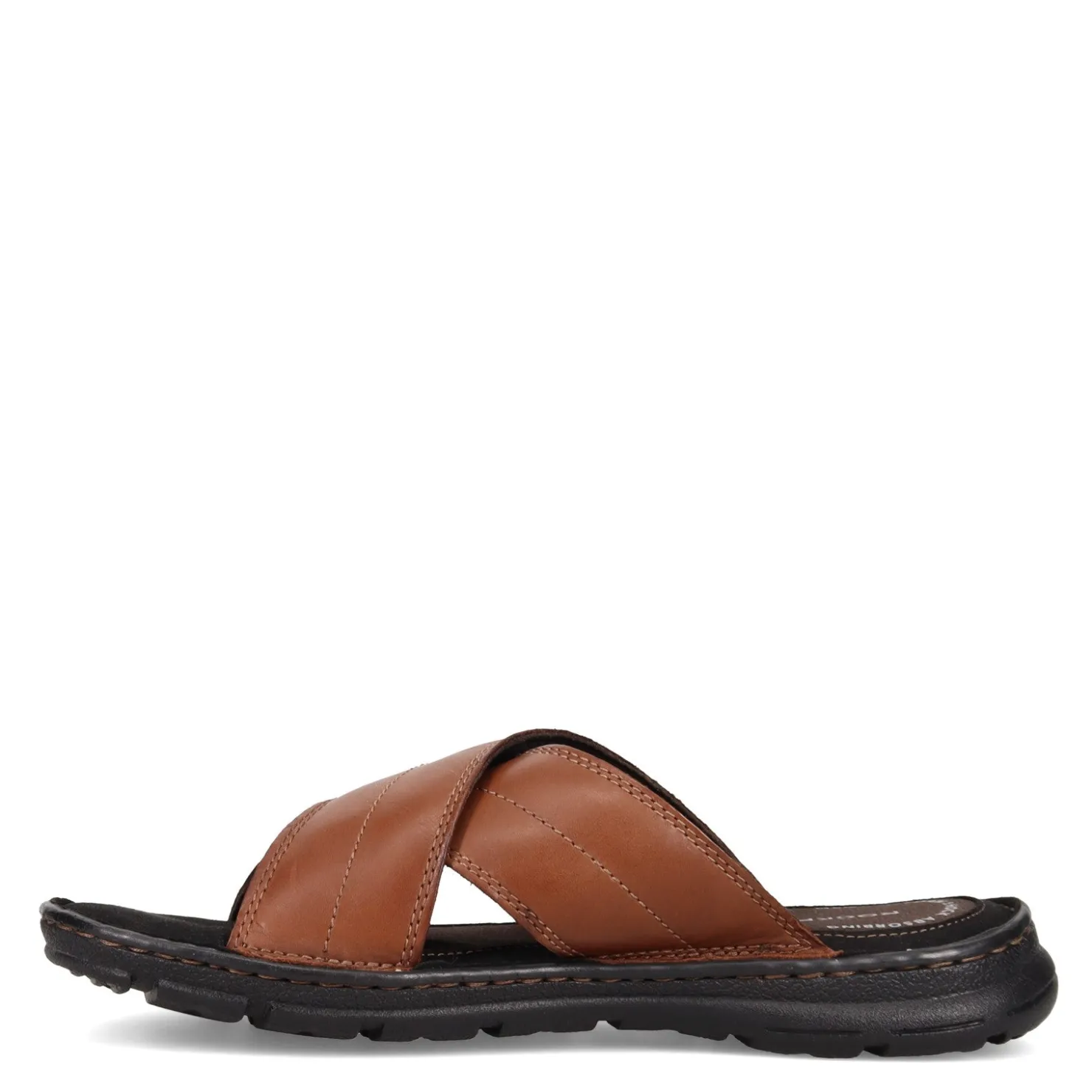 Sandals*Rockport Men's , Darwyn Cross Band Slide Sandal Coach Brown Leather