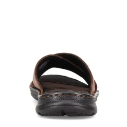 Sandals*Rockport Men's , Darwyn Cross Band Slide Sandal Coach Brown Leather