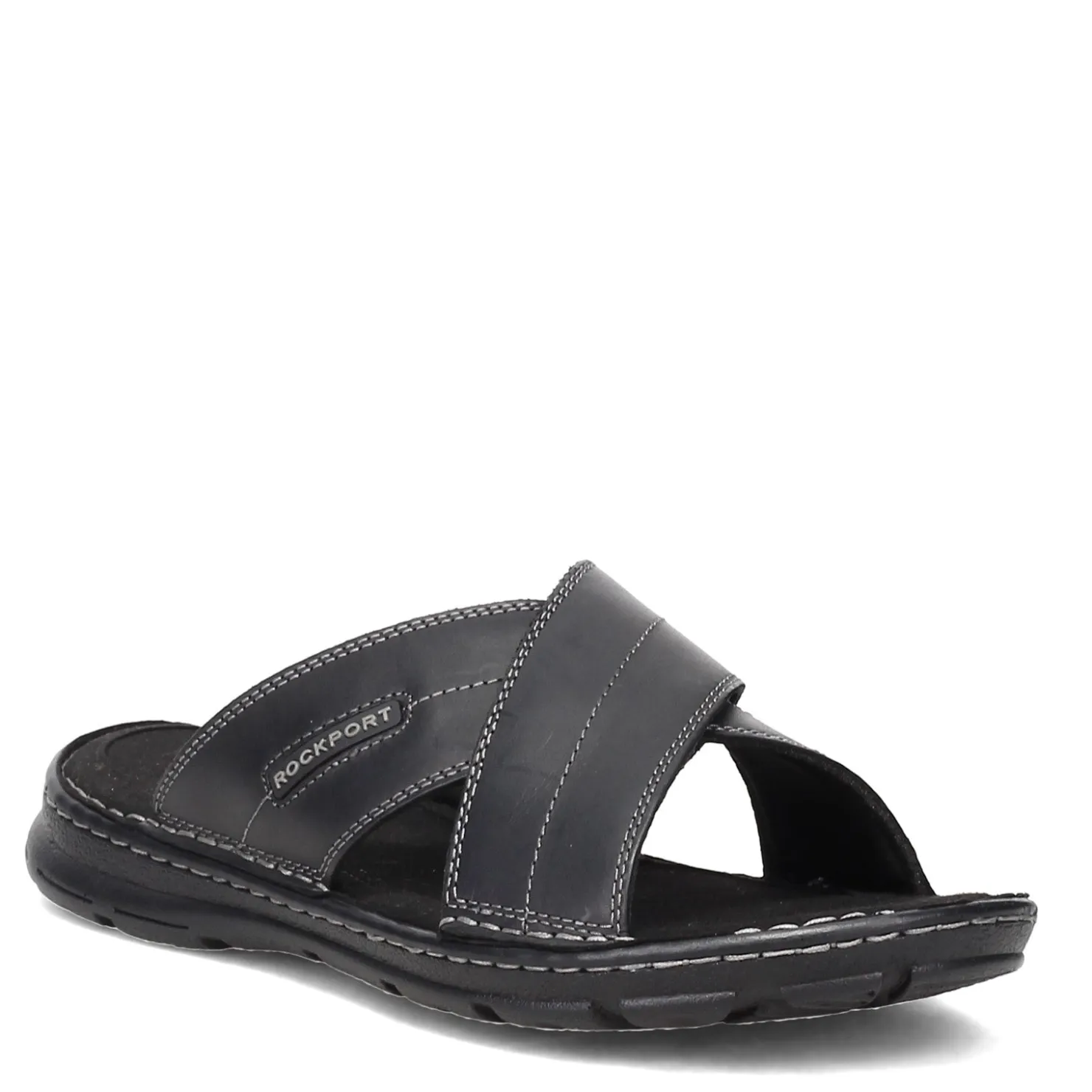 Slides*Rockport Men's , Darwyn Cross Band Slide Sandal Black