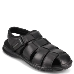 Sandals*Rockport Men's , Darwyn Fisherman Sandal Black