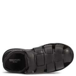 Sandals*Rockport Men's , Darwyn Fisherman Sandal Black