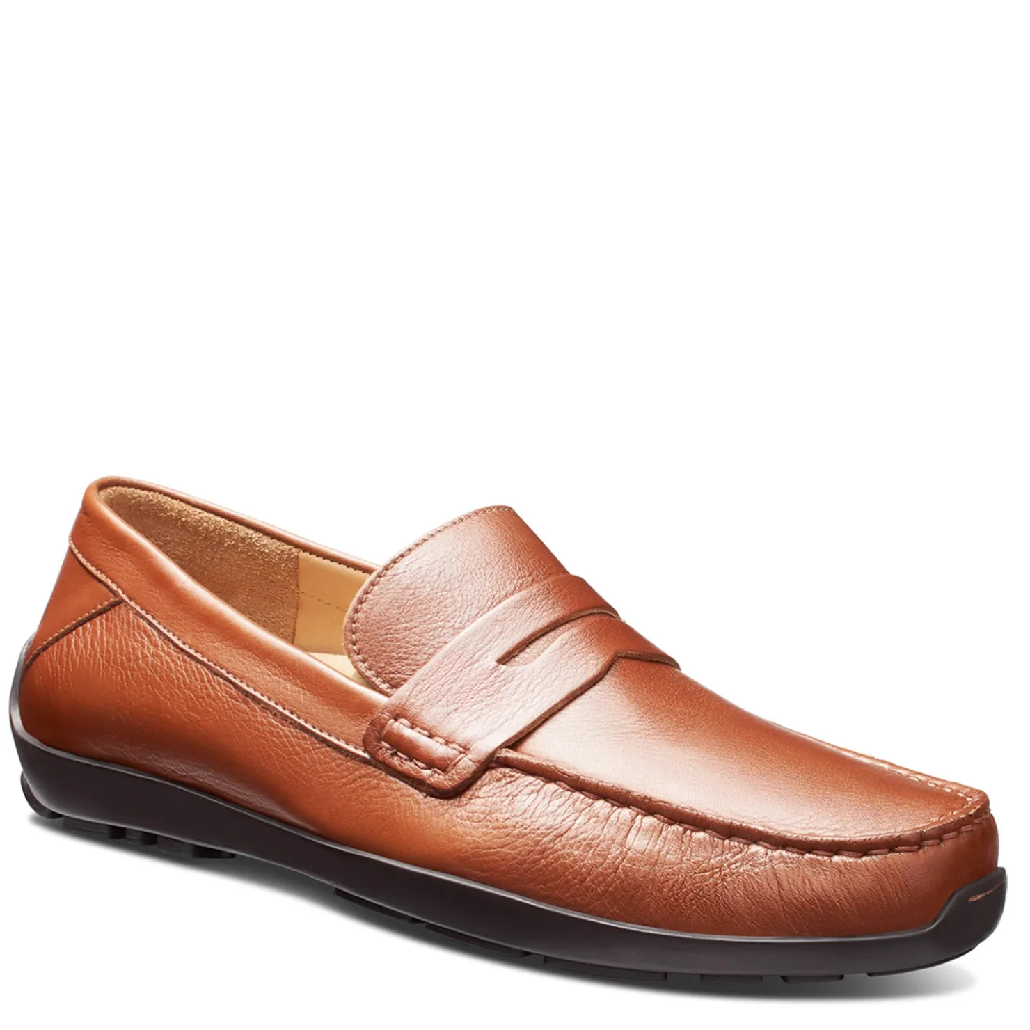 Slip-On Shoes*Samuel Hubbard Men's , Free Spirit Slip-On Whiskey Tan Leather
