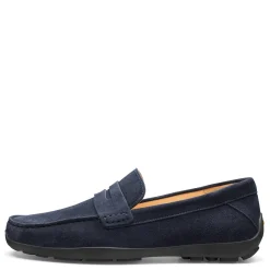Loafers*Samuel Hubbard Men's , Free Spirit Slip-On Navy Suede