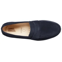 Loafers*Samuel Hubbard Men's , Free Spirit Slip-On Navy Suede