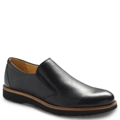 Dress*Samuel Hubbard Men's , Frequent Traveler Slip-On Black Leather